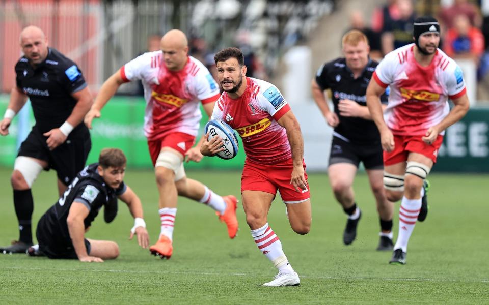 Danny Care of Harlequins breaks with the ball during the Gallagher Premiership Rugby match between Newcastle Falcons and Harlequins at Kingston Park on September 19, 2021 in Newcastle upon Tyne, England. - GETTY IMAGES