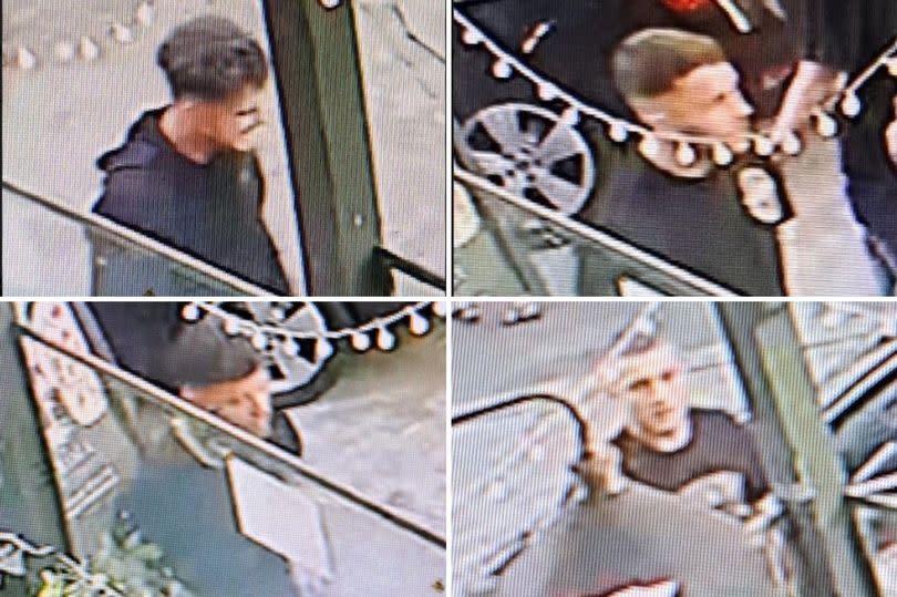 CCTV images of four men police want to trace after an assault in Newcastle city centre