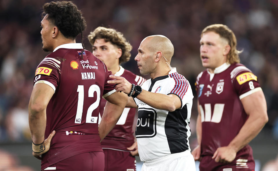 Referee Ashley Klein during State of Origin 2.