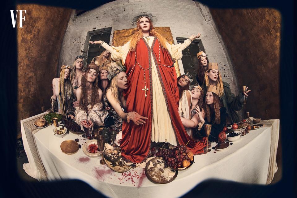 Madonna recreated The Last Supper scene for Vanity Fair and discussed her relationship with religion today.