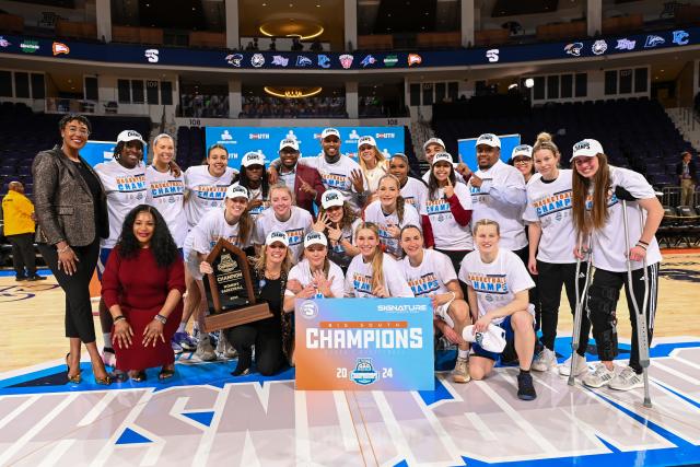 Presbyterian women's basketball wins Big South Tournament, reaches March  Madness for first time - Yahoo Sports