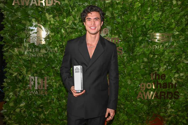 <p>Bryan Bedder/Variety via Getty Images</p> Charles Melton at the 33rd Gotham Awards in New York City on Nov. 27, 2023