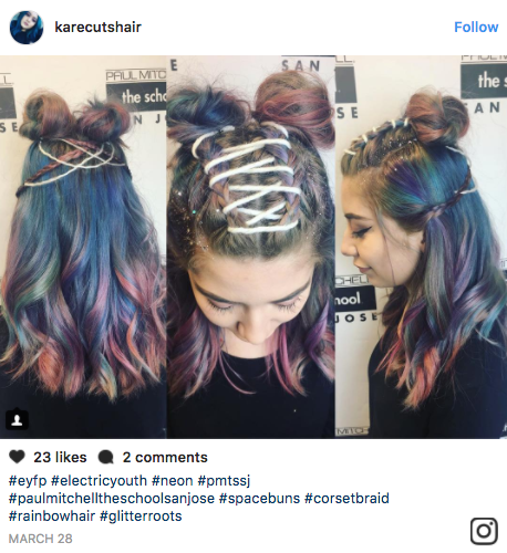 Previously seen only on children, corset braids are now taking on an edgy look on adults on Instagram.