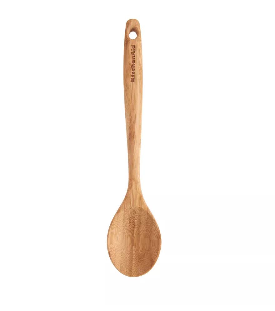 Find this KitchenAid Bamboo Solid Spoon for $5 at <a href="https://fave.co/2R010FI" target="_blank" rel="noopener noreferrer">Target</a>.