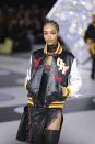 Jourdan Dunn wears a creation as part of the Off-White Fall/Winter 2024-2025 ready-to-wear collection presented Thursday, Feb. 29, 2024 in Paris. (Photo by Vianney Le Caer/Invision/AP)