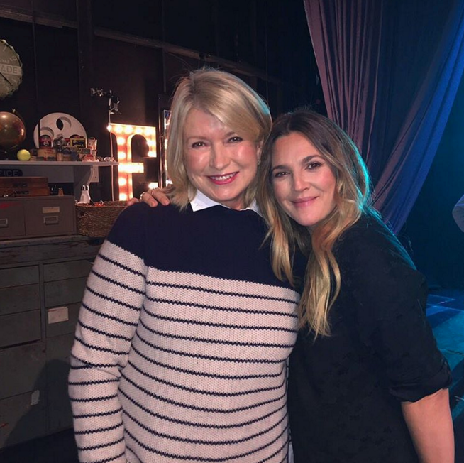 Martha Stewart and Drew Barrymore