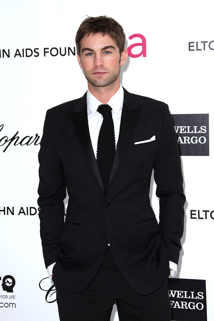 Chace Crawford could really use a new haircut. His suit, however, looked mighty fine.