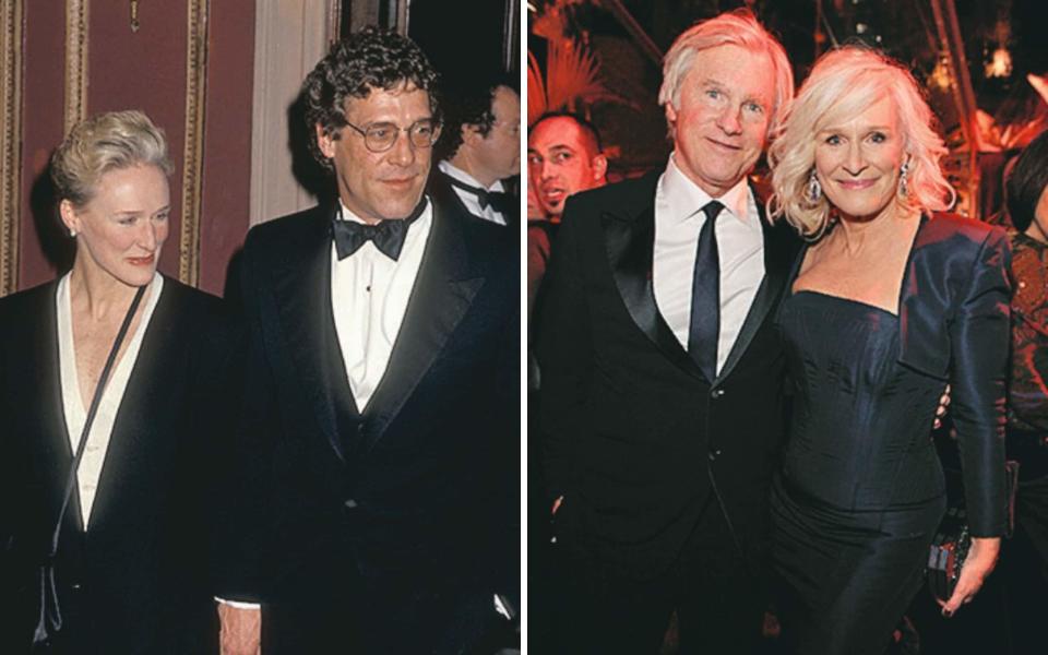 Close with former partner John Starke, 1991 and with ex-husband David Shaw, 2013 - Getty Images 