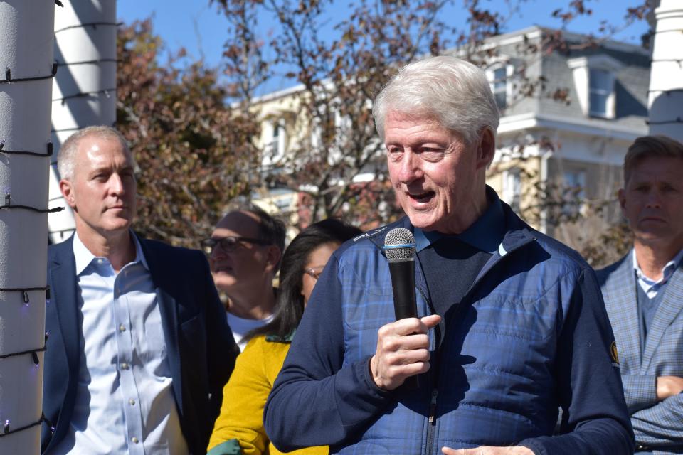 Former US President Bill Clinton spoke in Nyack on Oct. 29 in support of US Rep. Sean Patrick Maloney, who was staff secretary in the Clinton White House from 1997 to 2000.