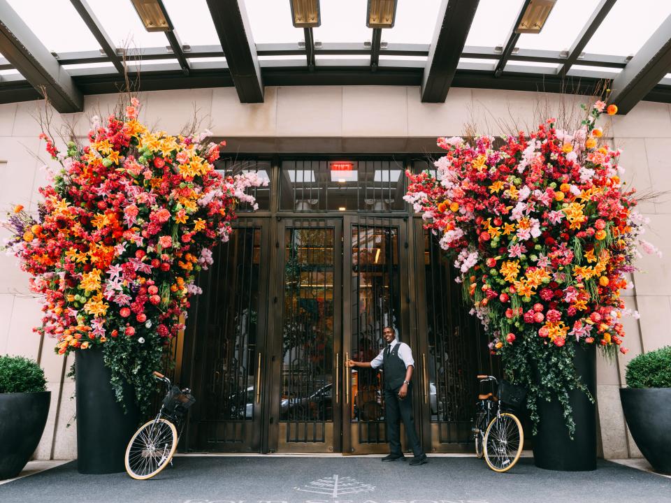 The Four Seasons Hotel New York Downtown during 2022 Fashion Week.