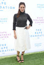 <p>On October 7, Jennifer Garner attended The Rape Foundation’s annual brunch in an autumn-ready knit and midi skirt. <em>[Photo: Getty]</em> </p>