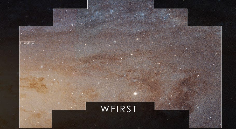 wfirst view vs hubble telescope