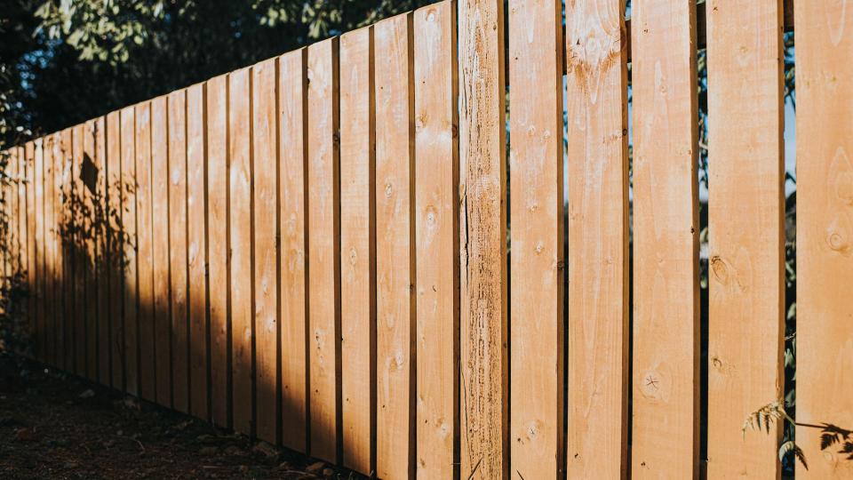 Simple wooden fence