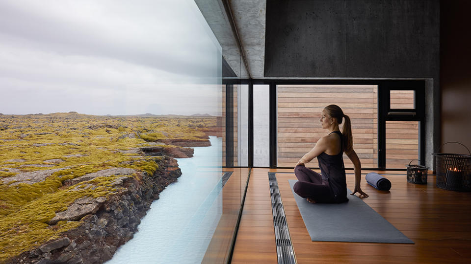 The Blue Lagoon Suite's living room.