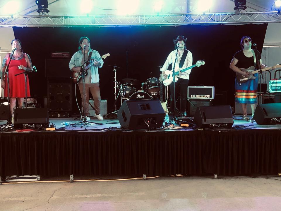 The popular Hello Crows perform at the Dooryard Arts festival MainStage last year. The popular Indigenous band will return this July as one of more than 25 musical acts.