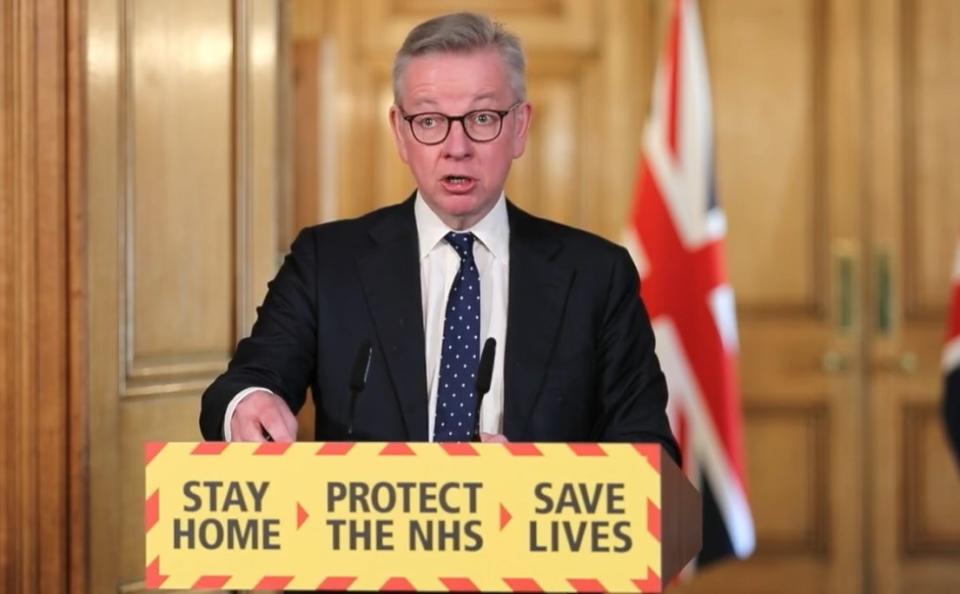 英國內閣辦公室部長麥可戈夫（Michael Gove）今（５）日在例行記者會上宣布，一名5歲孩童染病後不幸病逝，成為英國目前最年幼的武漢肺炎死者。   圖：翻攝自Michael Gove臉書