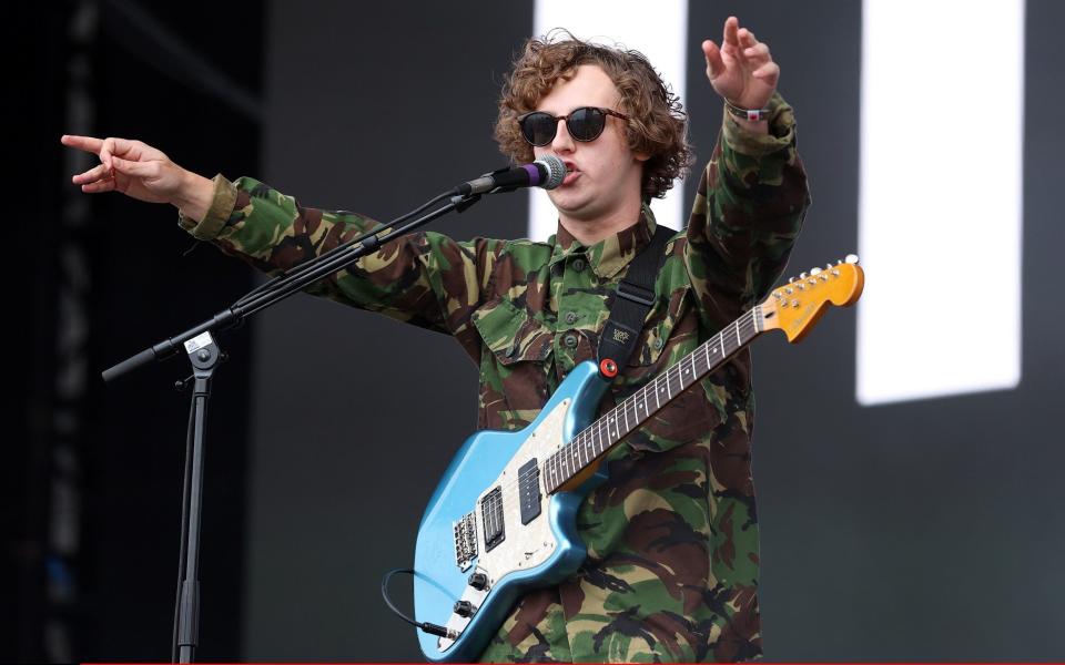 Jack Cochrane of The Snuts performing last year - Getty