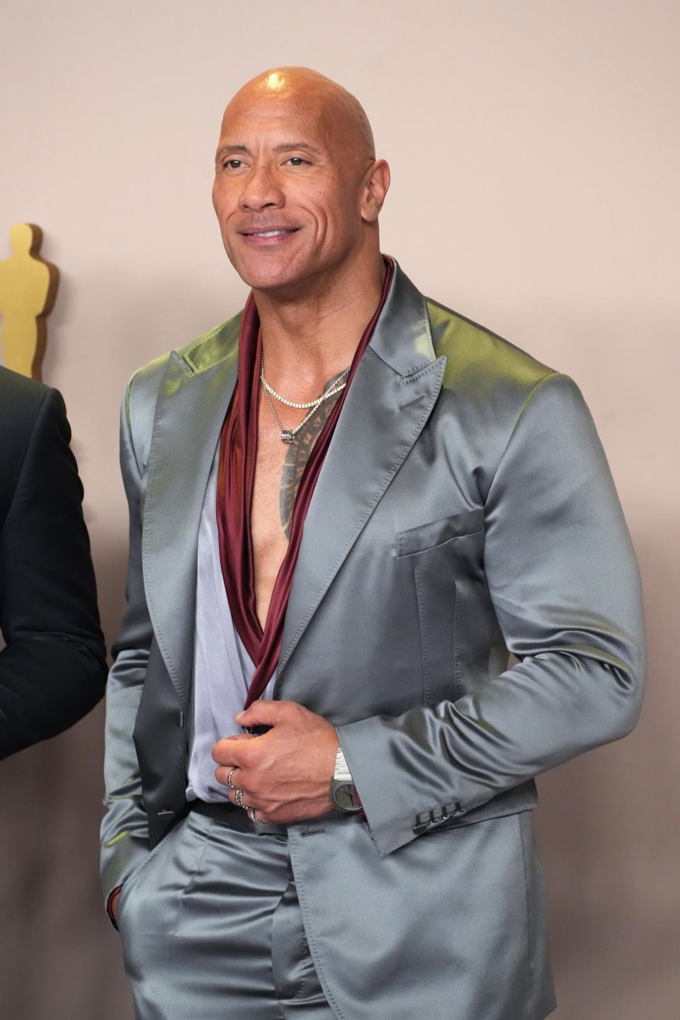 HOLLYWOOD, CALIFORNIA - MARCH 10: Dwayne Johnson onstage in the press room at the 96th Annual Academy Awards at Ovation Hollywood on March 10, 2024 in Hollywood, California. (Photo by Jeff Kravitz/FilmMagic)