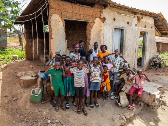 Bekoin and her family are building a house with the money she’s earnt through Fairtrade (Chris Terry)