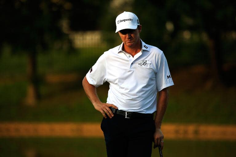 Jimmy Walker looks on at the 15th hole during Round Two of the AT&T Byron Nelson at the TPC Four Seasons Resort Las Colinas on May 29, 2015 in Irving, Texas