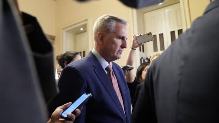 House Republican Leader Kevin McCarthy of California is followed by reporters as he heads to the House Floor on Capitol Hill in Washington, Tuesday. (Photo: Susan Walsh/AP)