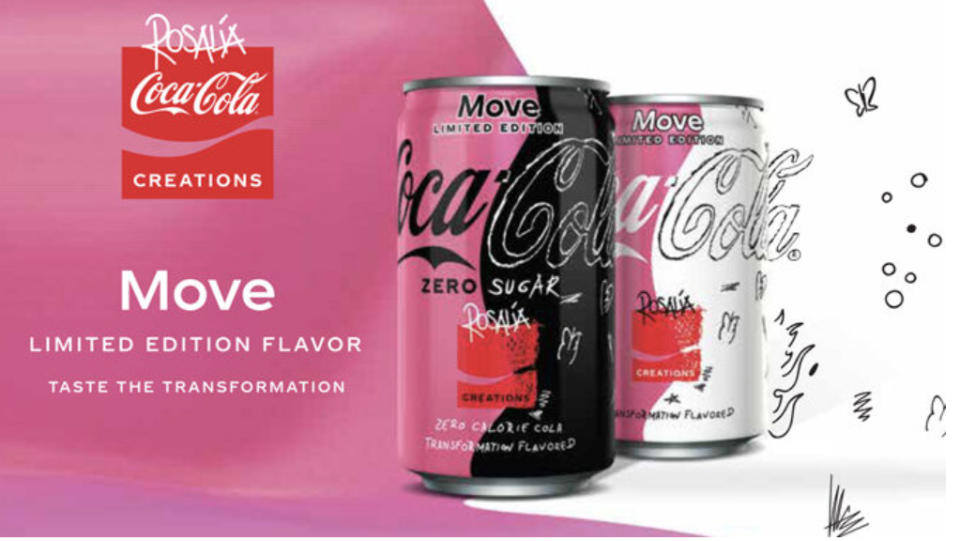 The Coca-Cola company recently teamed up with Grammy-Award winning artist Rosalía Break to release a new limited-edition flavor: Coca-Cola Move.
The new beverage launches in February 2023.