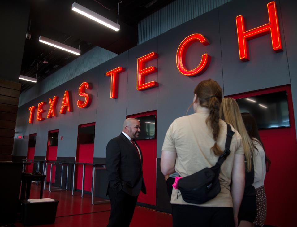 Texas Tech introduces Craig Snider as the school’s new head softball coach, Thursday, June 23, 2022, at the North Endzone Club at Jones AT&T Stadium. Snider was previously an assistant coach at Texas A&M.