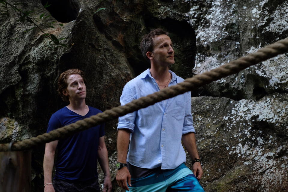 Breckin Meyer and Seth Green in Green's feature directorial debut, 'Changeland.' (@ChangelandMovie/Gravitas Ventures.)   