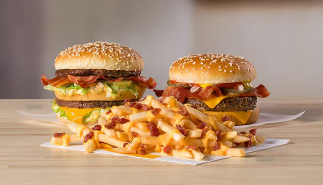 McDonald's Big Mac bacon, quarter pounder with bacon and bacon cheese fries from McDonald's