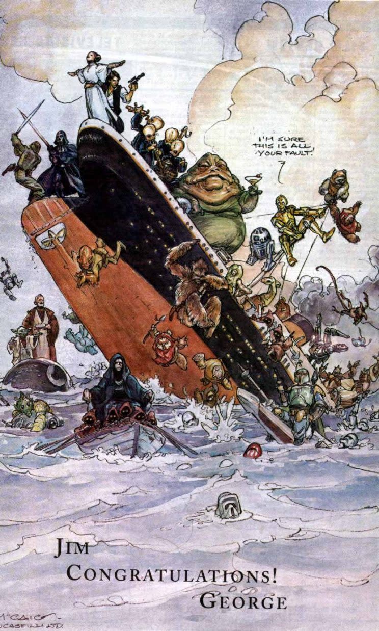 George Lucas's 1998 tribute to 'Titanic' (credit: Variety)