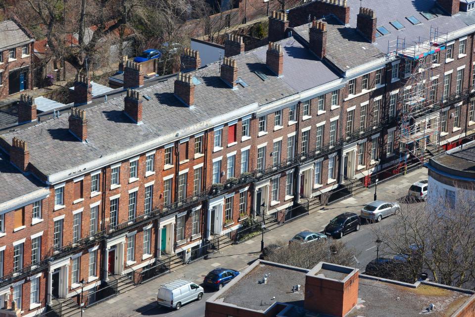 Houses in the city of Liverpool, UK