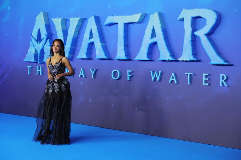 Zoe Saldana y un diseño con aberturas y transparencias que recibió los elogios de colegas y fans