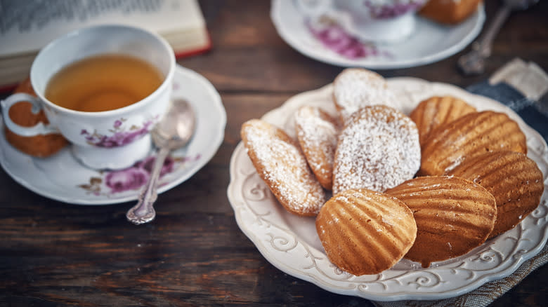 madeleines and cup of tea