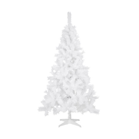 The perfect blank canvas: A 1.82m white Christmas tree, $39 from Kmart. Photo: Kmart.