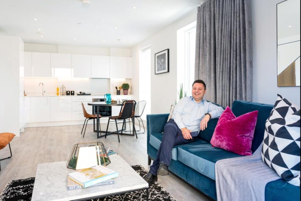 Fresh start: Giovanni Barone bought a shared ownership balcony flat at New Stonebridge Park (Handout)