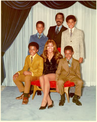 <p>Michael Ochs Archives/Getty</p> Clockwise from bottom left: Michael Turner (Son of Ike & Lorraine Taylor), Ike Turner, Jr. (Son of Ike & Lorraine Taylor), Ike Turner, Craig Hill (Son of Tina & Raymond Hill), Ronnie Turner (Son of Ike & Tina)