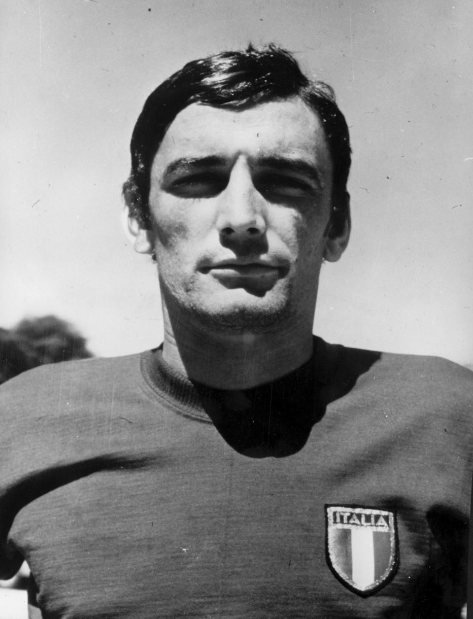 Italy’s all-time leading goalscorer Luigi Riva, shown in this undated file photo, has died. He was 79. The Italian soccer federation has confirmed the news and tributes have started flooding in for Riva. Riva remains Italy’s leading goalscorer, having netted 35 times in 42 appearances. As a player, he helped the Azzurri win the European Championship in 1968 and finish runners-up at the World Cup, two years later.He was also team manager of the national team from 1990-2013 and was instrumental in Italy winning its fourth World Cup in 2006. (Lapresse via AP)