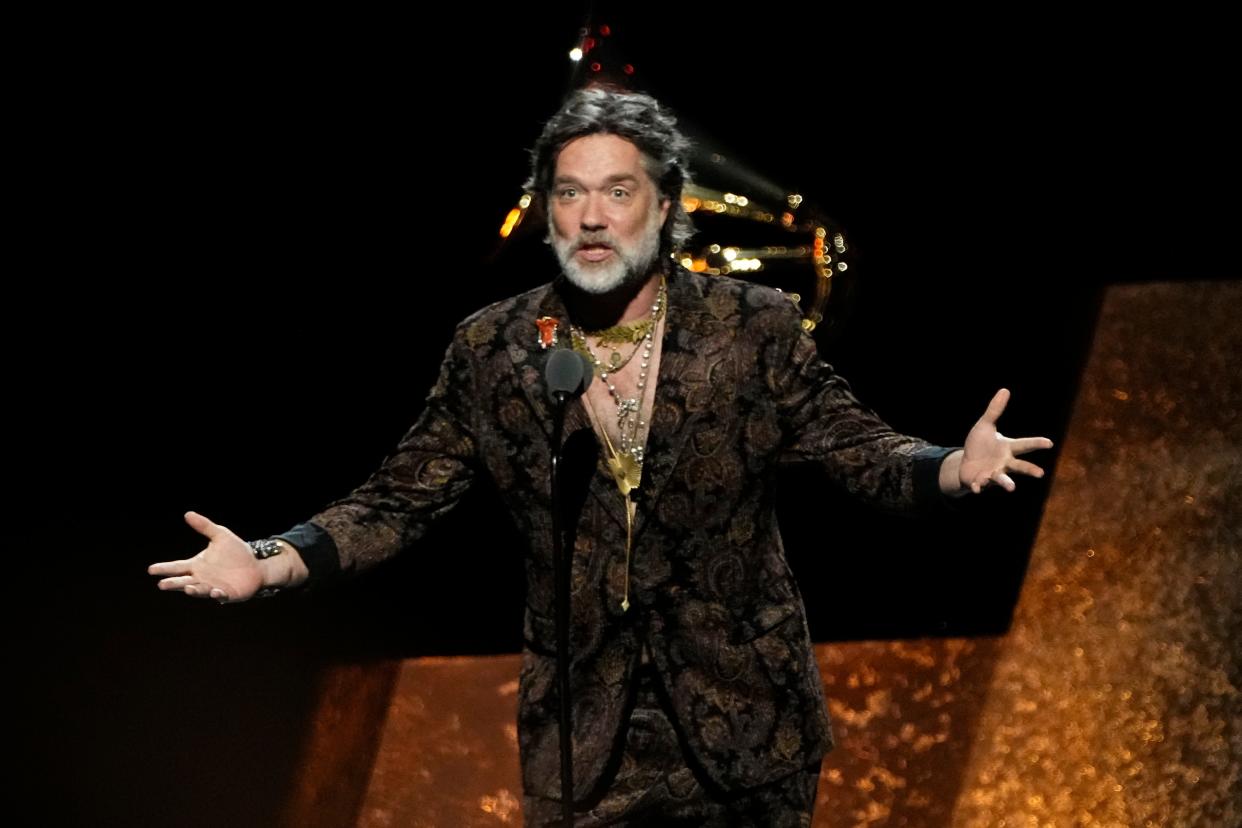 Rufus Wainwright presents awards during the 66th Annual GRAMMY Awards Premiere Ceremony.