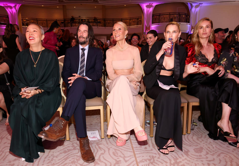 Jeanne Yang, Keanu Reeves, Gwyneth Paltrow, Sara Foster and Brie Larson