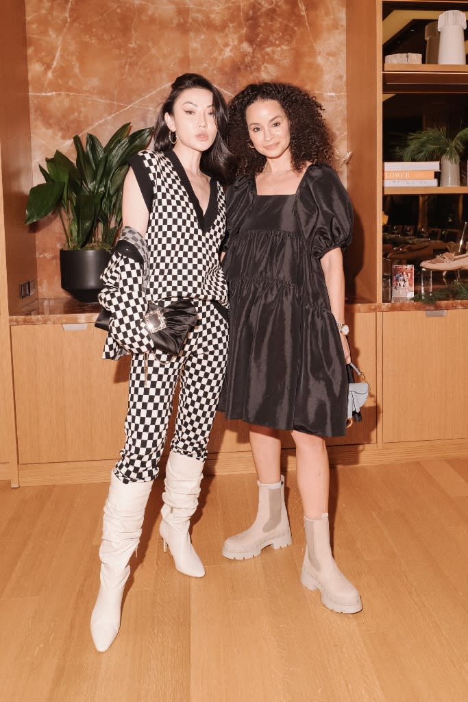 Jessica Wang and Sai De Silva attend Vince Camuto’s “Friendsgiving” dinner. - Credit: Rommel Demano/BFA.com