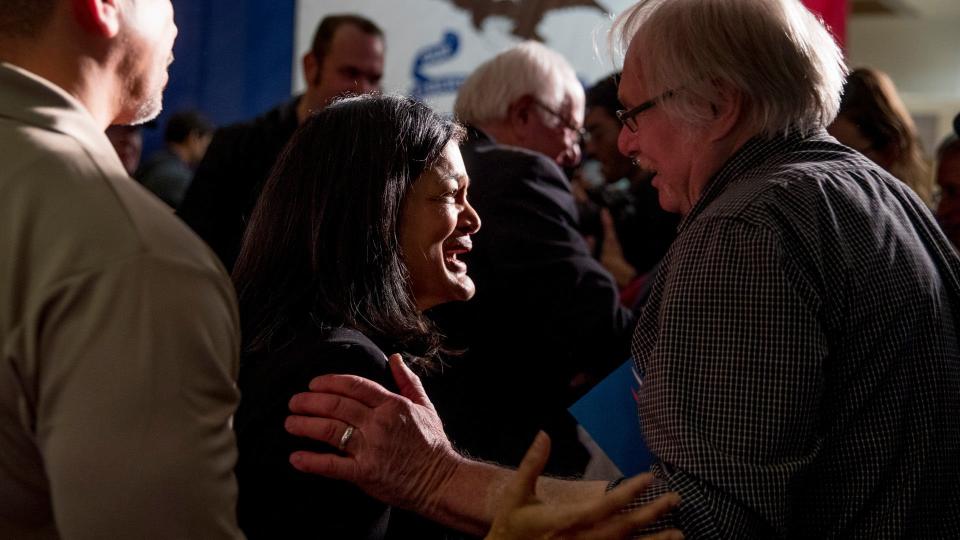 Mr Sanders and Ms Jayapal have both introduced legislation to introduce universal healthcare: AP