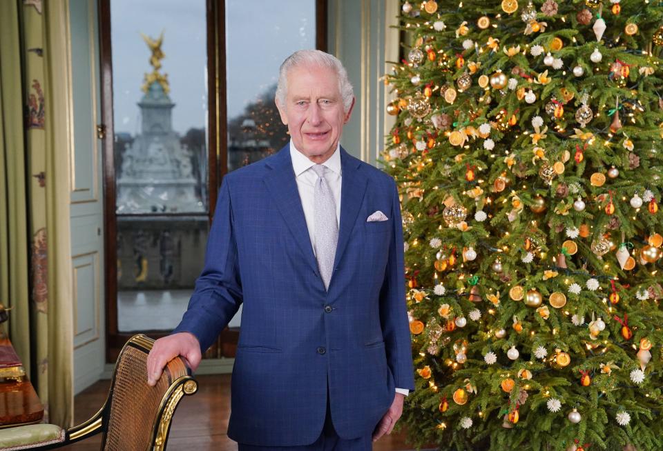 The King will soon deliver his Christmas message (PA)