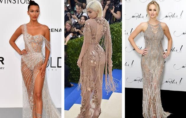 Naked dresses are all the rage at the moment. Photo: Getty