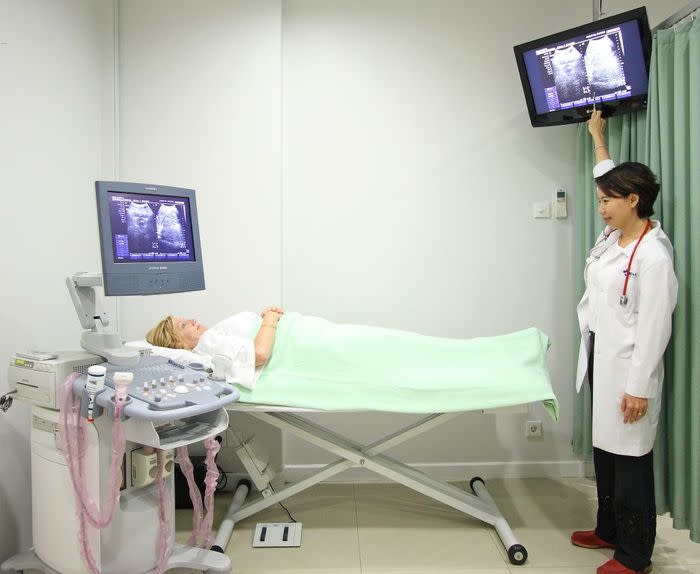 Belly view: A room for diagnostic sonography at one of Bali’s health facilities. (