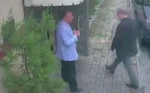 The CCTV image of Jamal Khashoggi entering the Saudi consulate in Istanbul