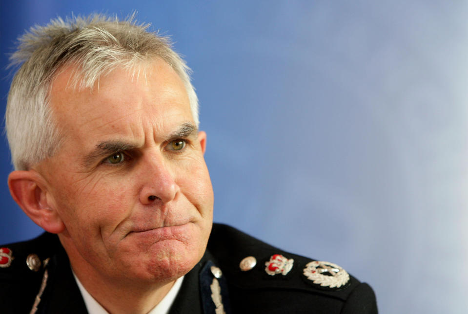 Peter Fahy, the new Chief Constable of Greater Manchester Police, during a press conference at the Lowry Hotel, Manchester, where his new appointment was announced.