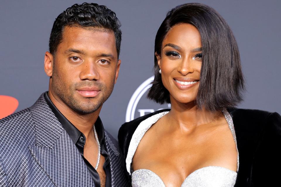 Russell Wilson and Ciara attend the 2022 ESPYs at Dolby Theatre on July 20, 2022 in Hollywood, California
