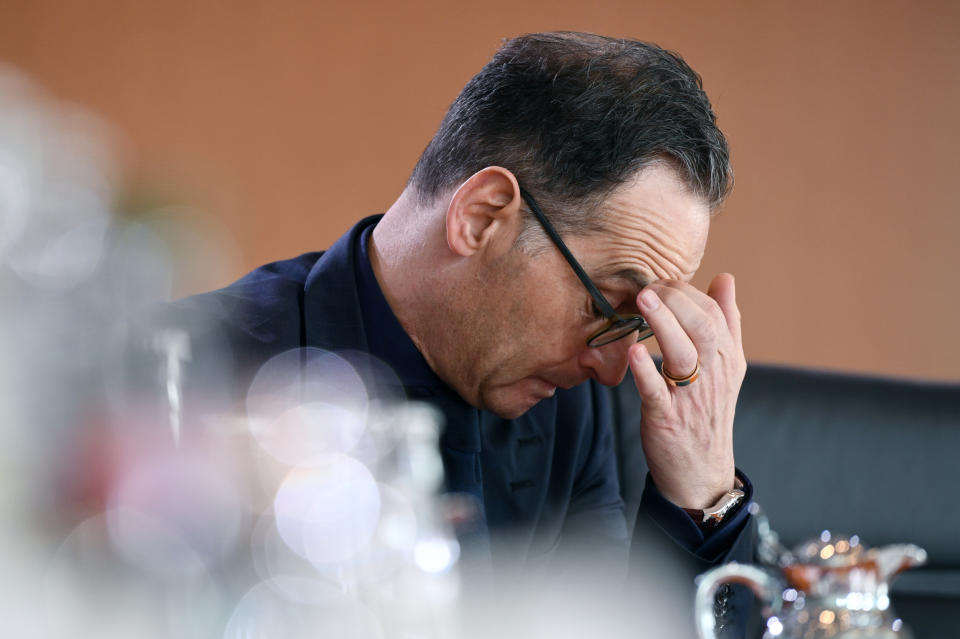 German Foreign Minister Heiko Maas attends for the weekly cabinet meeting at the Chancellery in Berlin, Germany, March, 4, 2020.  REUTERS/Annegret Hilse