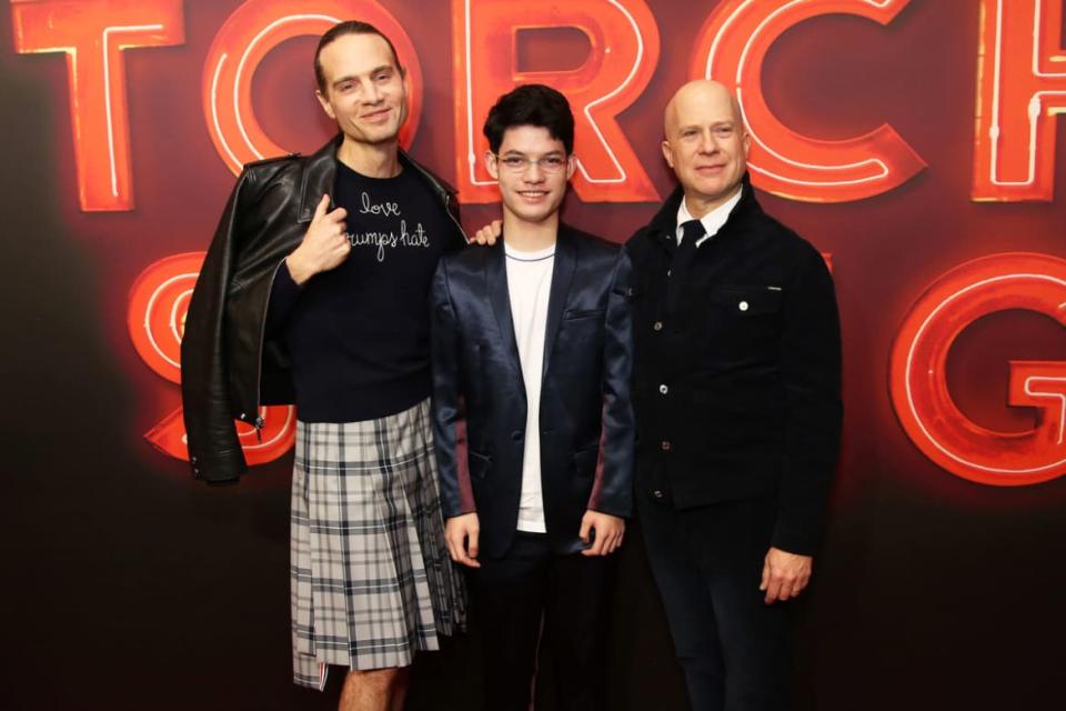 <div class="inline-image__caption"><p>(left to right) Jordan Roth, Jackson, and Richie Jackson.</p></div> <div class="inline-image__credit">Getty</div>