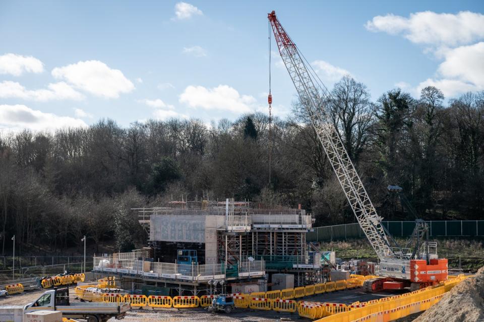 Construction work is under way to build the high-speed line from London to Birmingham. (Aaron Chown/PA) (PA Wire)